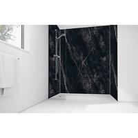 Wickes Black Calacatta Laminate 900 x 900mm 2 Sided Shower Panel Kit