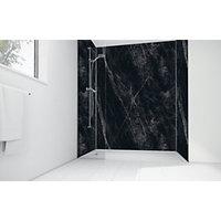 wickes black calacatta laminate 1200 x 900mm 2 sided shower panel kit