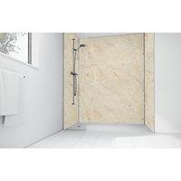 wickes natural calacatta laminate 1700 x 900mm 2 sided shower panel ki ...