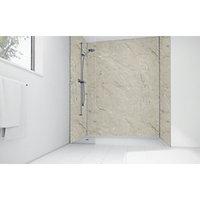 Wickes Grey Calacatta Laminate 1200 x 900mm 2 Sided Shower Panel Kit