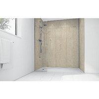 Wickes Travertine Mat Laminate 900x900mm 2 sided Shower Panel Kit