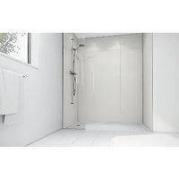 Wickes White Gloss Laminate 1200 x 900mm 3 Sided Shower Panel Kit