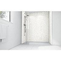 Wickes White Lilly Laminate 1200x900mm 2 sided Shower Panel Kit