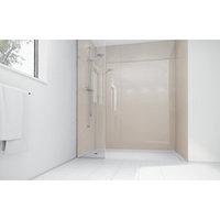 Wickes Latte Acrylic 1700 x 900mm 2 Sided Shower Panel Kit