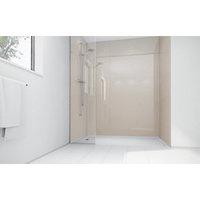 Wickes Latte Acrylic 1700x900mm 3 sided Shower Panel Kit