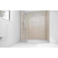 wickes latte acrylic 900 x 900mm 2 sided shower panel kit