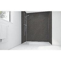 Wickes Laminate Shower Panel Kit Solar Grey 1200x900mm 3 sided