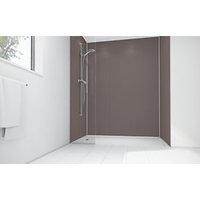 Wickes Coffee Matte Acrylic 1700 x 900 2 Sided Shower Panel Kit