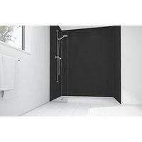 Wickes Black Matte Acrylic 1700 x 900 3 Sided Shower Panel Kit