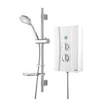 wickes hydro thermostatic electric shower white 95kw