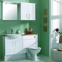 Wickes Seville Basin Unit & Semi Recessed Basin White 600mm