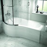 Wickes Misa Undrilled Bath Left Hand White 1700mm