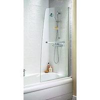 Wickes Half Sail Bath Screen Silver Effect Frame