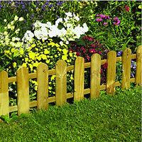 wickes timber picket fence style border edging 280 x 1100 mm