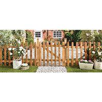 Wickes Palisade Round Top Timber Gate - 900 x 900 mm