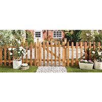 wickes palisade round top timber gate 900 x 900 mm