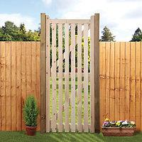 wickes open slatted tall timber gate kit 990 x 1829 mm