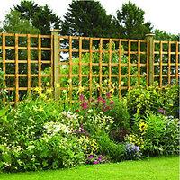 wickes fence panel trellis square lattice autumn gold 183 x 183m