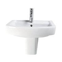 Wickes Capri Basin with Semi Pedestal 550mm