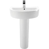 Wickes Style Basin with Full Pedestal 500mm