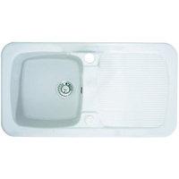 Wickes Farmhouse 1 Bowl Kitchen Sink Ceramic White