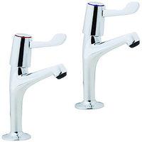 Wickes Modena Pillar Kitchen Sink Taps Chrome