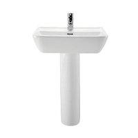 Wickes Renata Square Basin with Full Pedestal 600mm