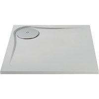 Wickes 25mm ABS Ultra Low Profile Square Shower Tray White 900mm
