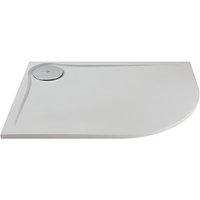 Wickes 25mm ABS Ultra Low Profile Offset Quadrant Shower Tray Left Hand White 1200x900mm
