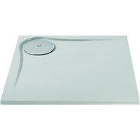 Wickes 25mm ABS Ultra Low Profile Square Shower Tray White 800mm