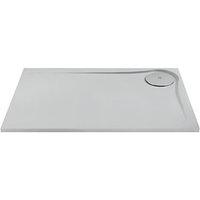 Wickes 25mm ABS Ultra Low Profile Rectangular Shower Tray Left Hand White 1200x800mm