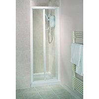 Wickes Bi-fold Shower Enclosure Door White Frame 760mm