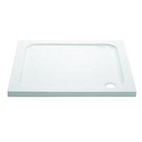wickes square slimline cast stone shower tray white 760mm