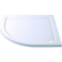 wickes quadrant slimline cast stone shower tray white 900mm