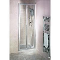 Wickes Bi-fold Shower Enclosure Door Silver Effect Frame 760mm