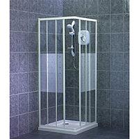 Wickes Corner Entry Shower Enclosure with White Frame