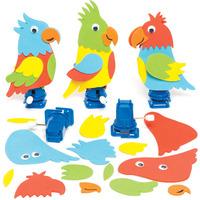 wind up racing parrots pack of 15