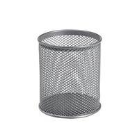 wire mesh pencil holder silver