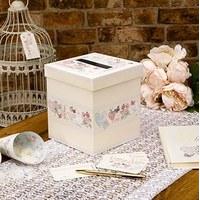 with love timeless white doves and hearts design wedding wishes box