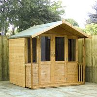 Winchester 7ft x 7ft (2.12m x 1.94m) Brighton Summerhouse with Verandah