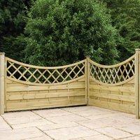 Winchester 160cm Norton Pressure Treated Concave Horizontal Weave Trellis Winchester Norton Pressure Treated Concave Horizontal Weave Trellis x4 180cm