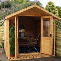 Winchester 8ft x 7ft (2.12m x 2.55m) Brighton Summerhouse with Verandah