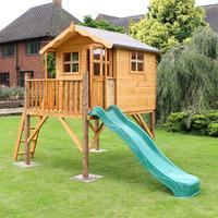 Winchester 4.11ft x 6.8ft (1.5m x 2.03m) Poppy Tower Playhouse With Slide 2-7 Working Days Delivery With Installation