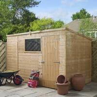 Winchester 10ft x 6ft (3.12m x 1.79m) Shiplap Solid Sheet Pent Shed