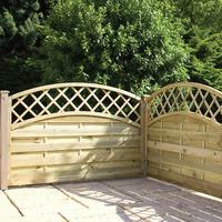 Winchester 120cm Newark Pressure Treated Convex Horizontal Weave Trellis Winchester Newark Pressure Treated Convex Horizontal Weave Trellis x3 180cm x