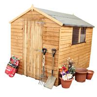 winchester 8ft x 6ft 186m x 241m budget overlap apex shed with windows