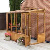 winchester 8ft x 4ft 254m x 122m greenhouse lean to pent unit 7 10 wor ...