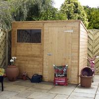Winchester 8ft x 6ft (2.37m x 1.79m) Shiplap Solid Sheet Pent Shed
