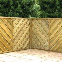 winchester 180cm louth pressure treated chevron weave trellis winchest ...