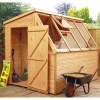 winchester 8ft x 6ft 243m x 182m potting shed wooden greenhouse